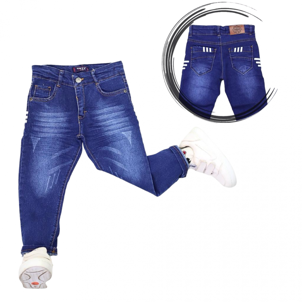 TATİ 1404-1 1-4Y LİKRALI BASKILI KRINKIL PANTOLON