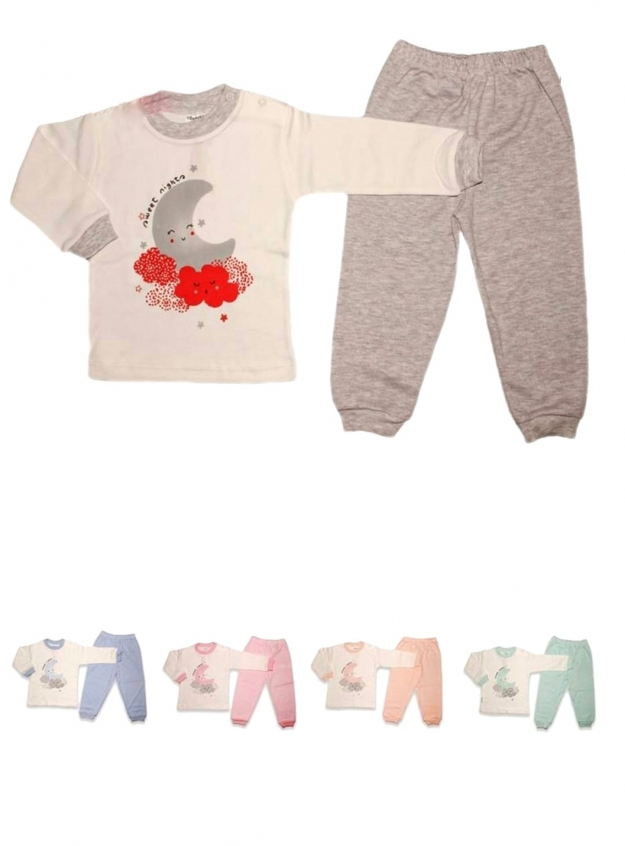 EL BEBEK 117 0-3AY BULUTLU PİJAMA TAKIM