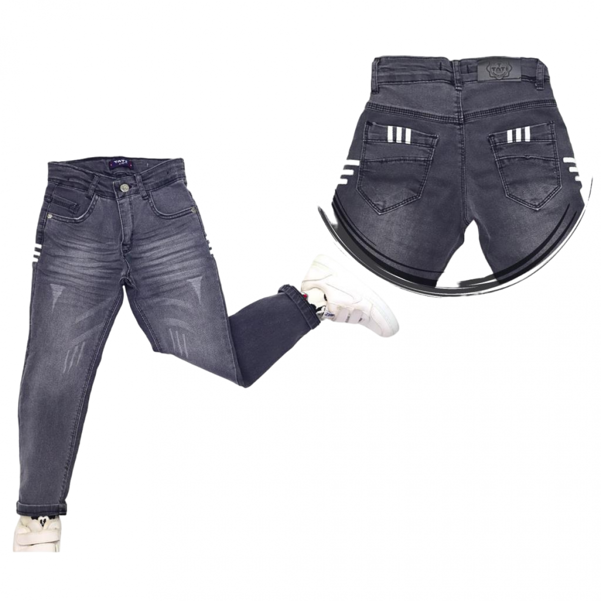 TATİ 5832-2 5-8Y LİKRALI KRINKIL KOT PANTOLON