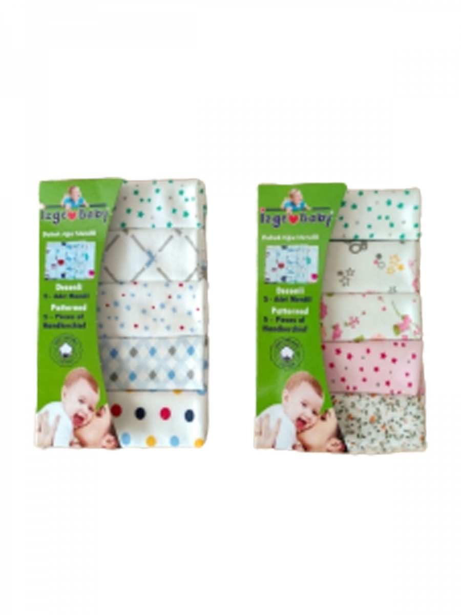 İZGE BABY 1003 03-AY KARIŞIK 5 Lİ MENDİL