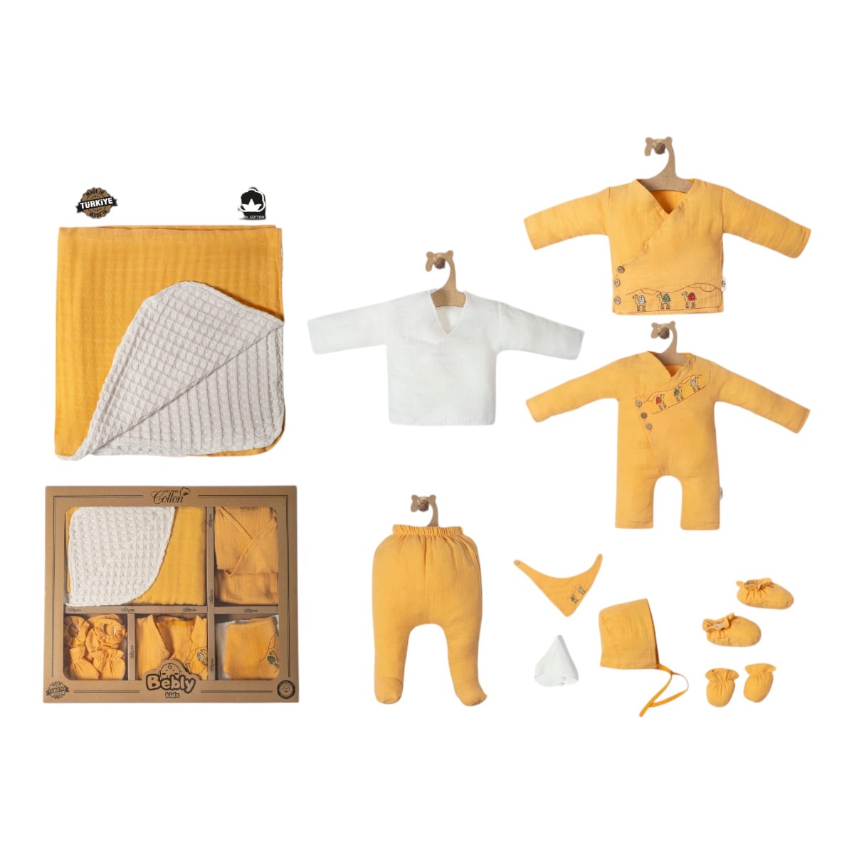 BEBLY 10004 0-3AY SAFARİ NAKIŞLI 10LU SET