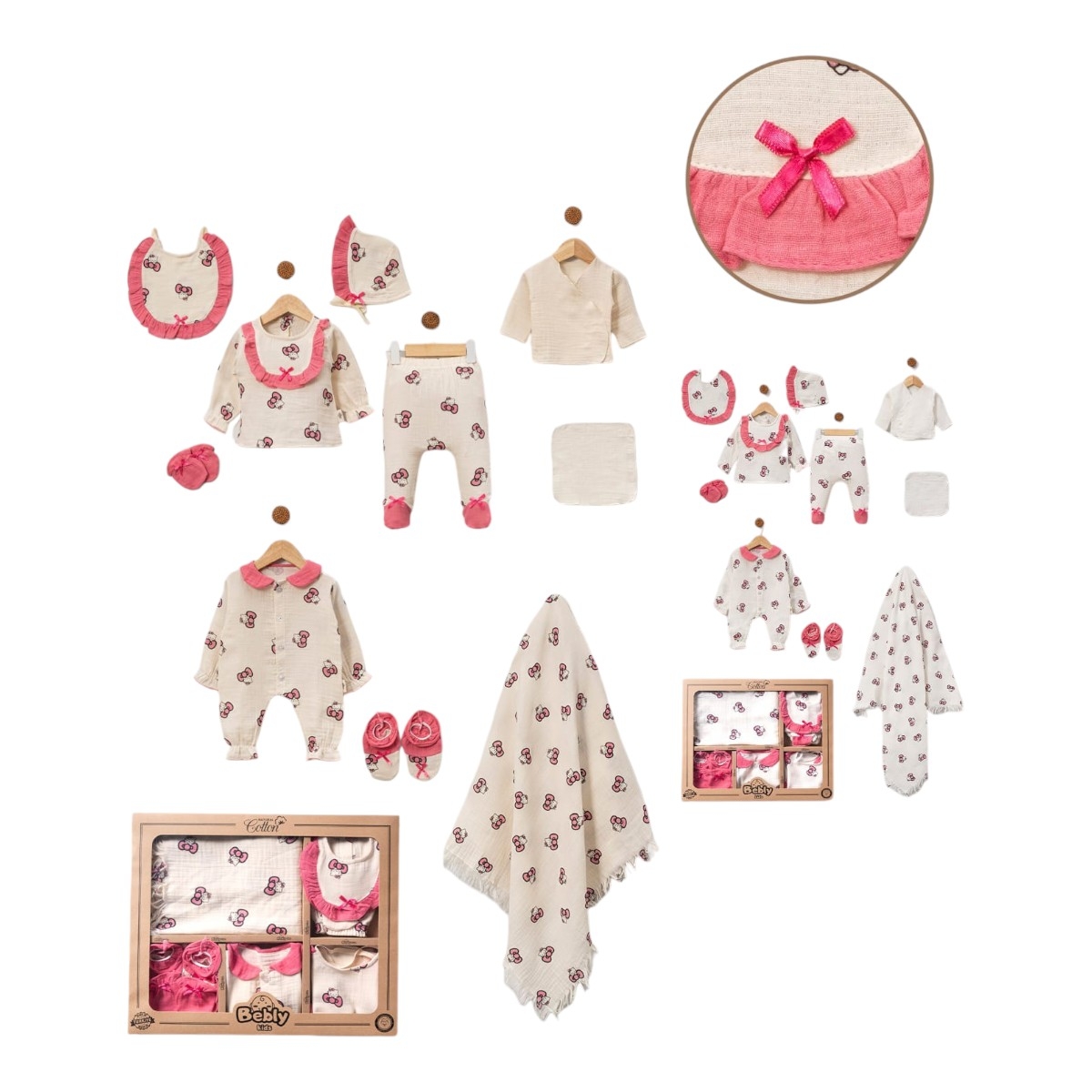 BEBLY 10005 0-3AY HELLO KİTY DESEN 10LU SET