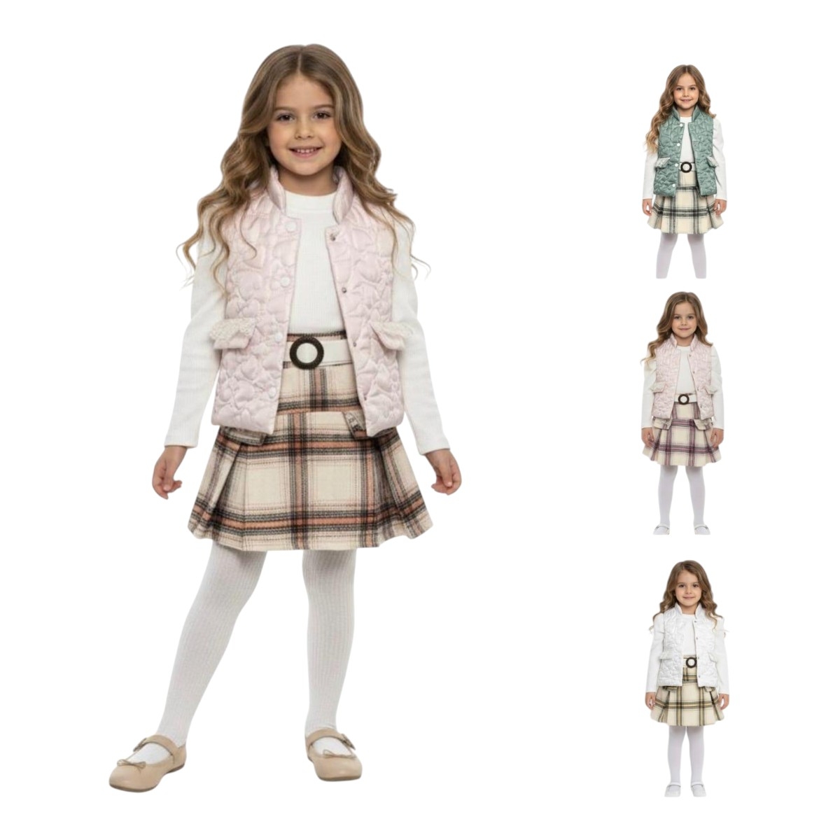 BELLAROSE 25052 2-5Y PLİKAŞE KIZ TAKIM