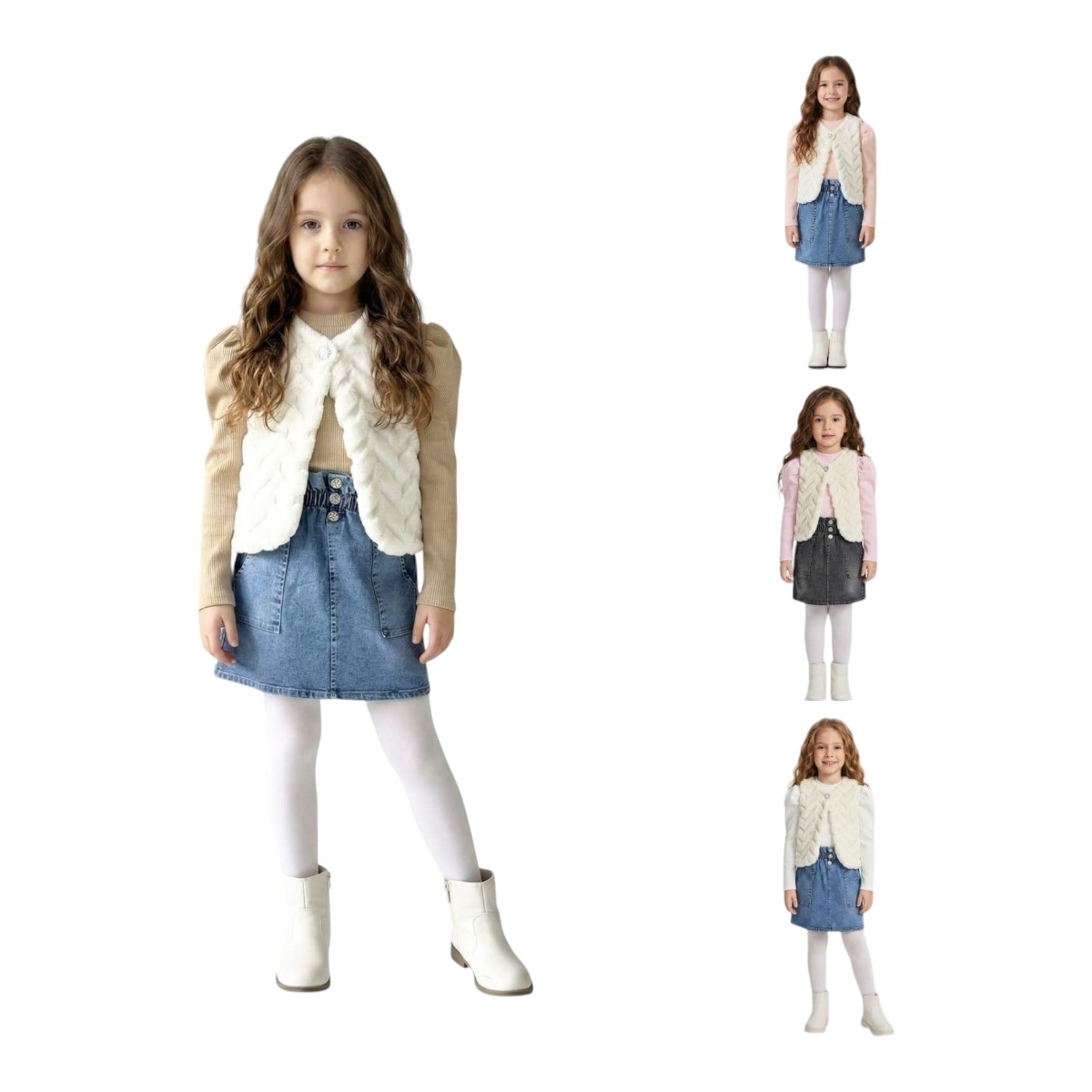 BELLAROSE 25067 DESENLİ PELUŞ TAKIM