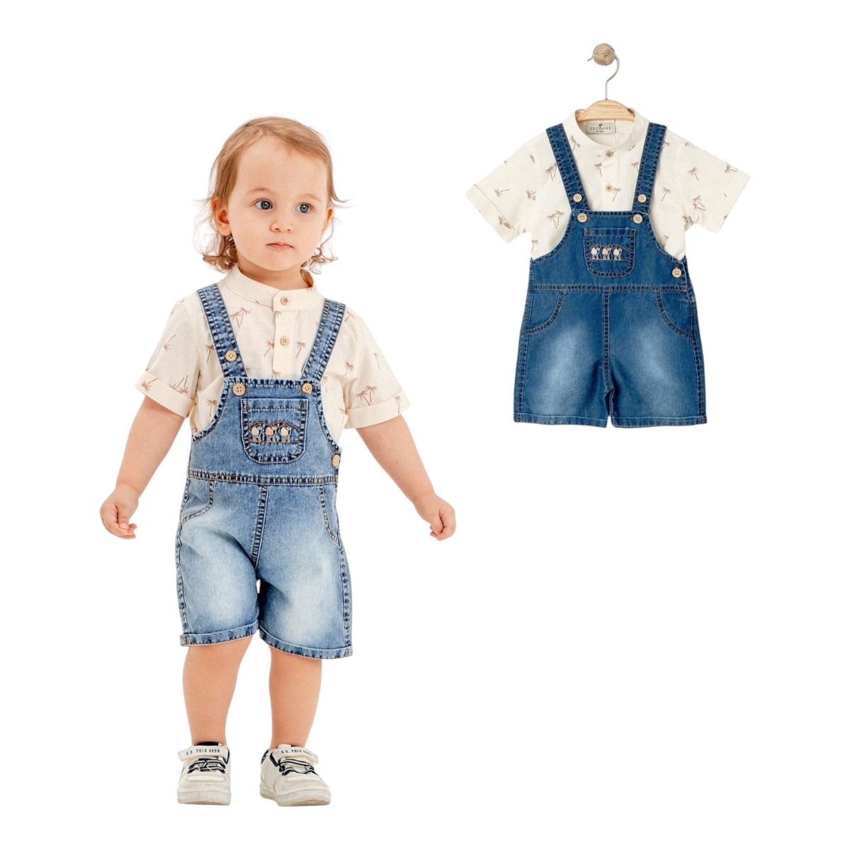 COCOSİSS 241176 6-24AY DENİM SLOPET GÖMLEK TAKIM