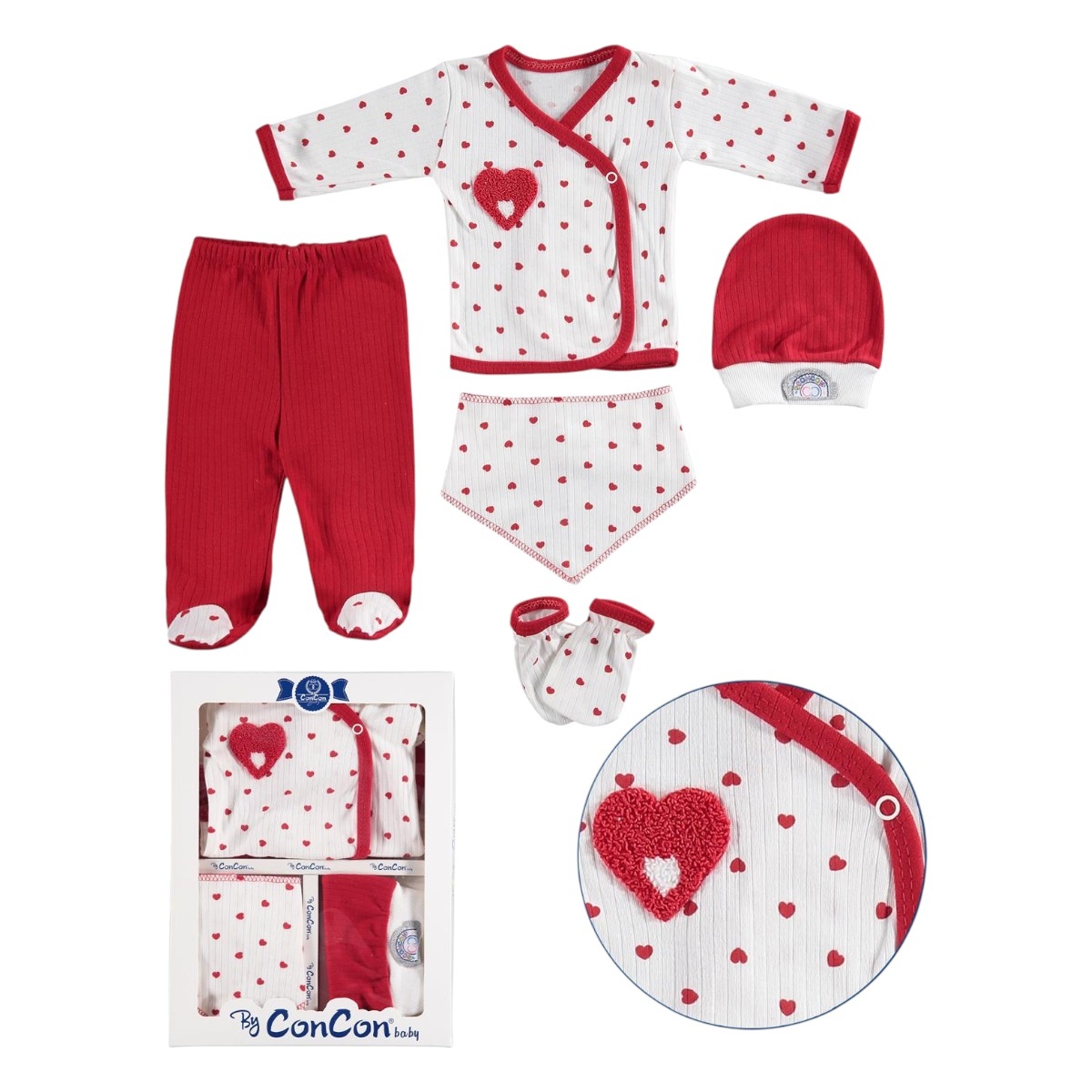 CONCON 5037 0-3AY KALPLİ LOVE 5 Lİ SET
