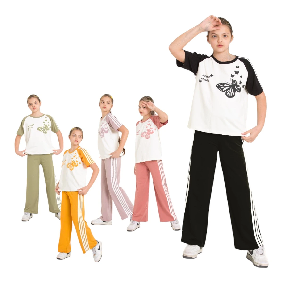 COOL BABAY 2757 8-12Y W BASKI ŞERİTLİ TAKIM