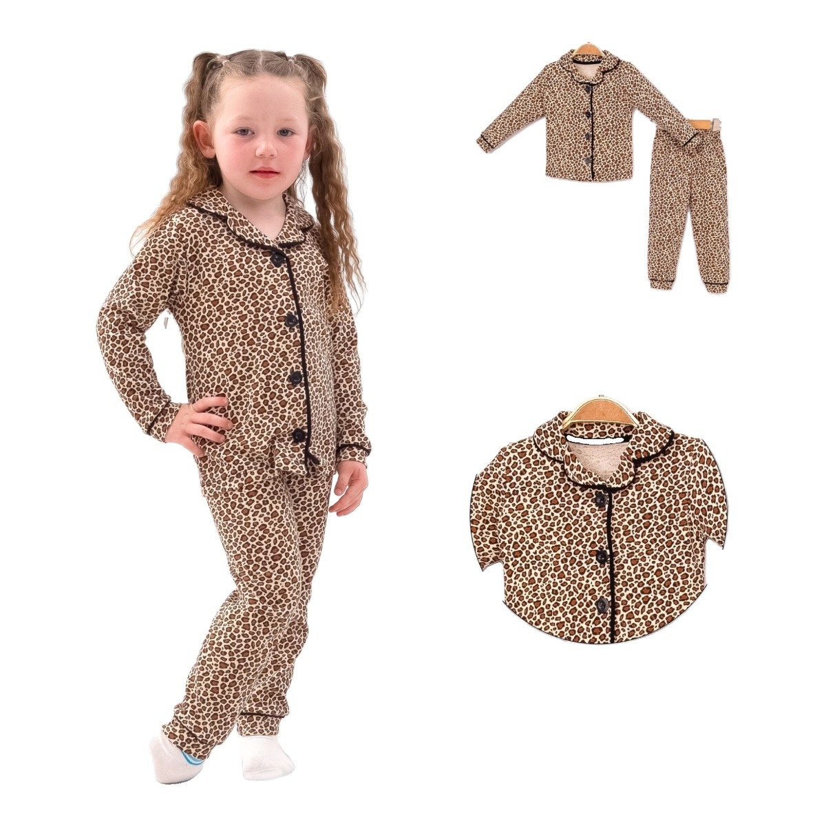 DOLAŞ 070 2-6Y LEOPAR KIZ TAKIM