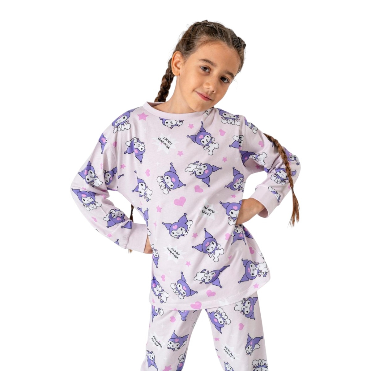 İMAJ 2026-12 3-12Y KUROMİ DESEN PİJAMA TAKIM