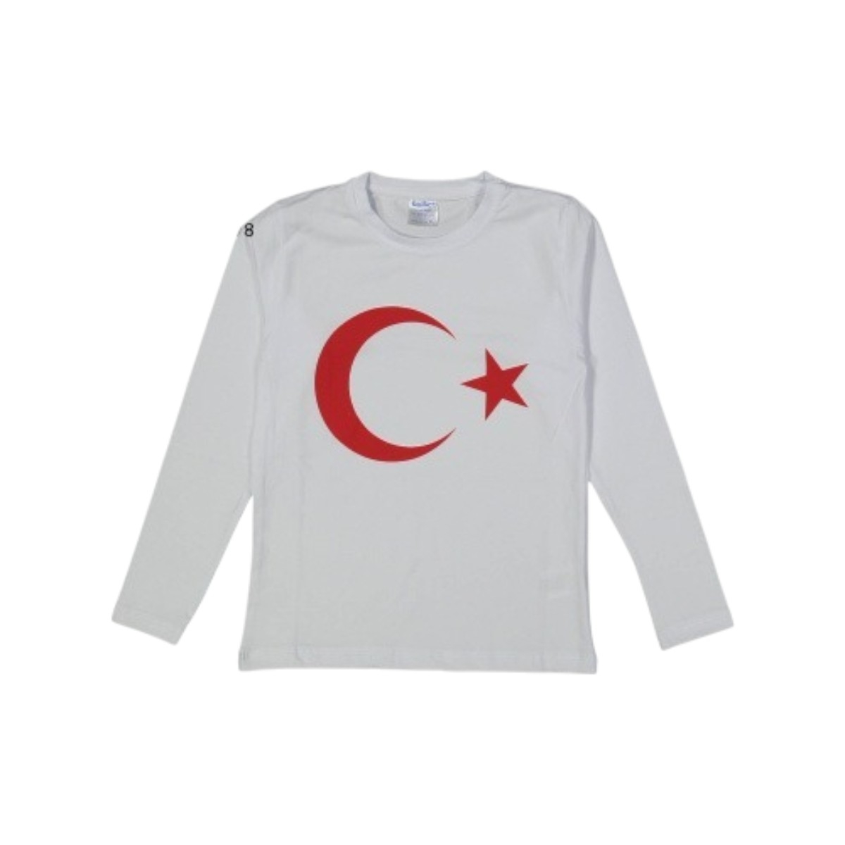 LOLICO 6878 13-16Y BEYAZ BAYRAK  UZUNKOL SWEAT