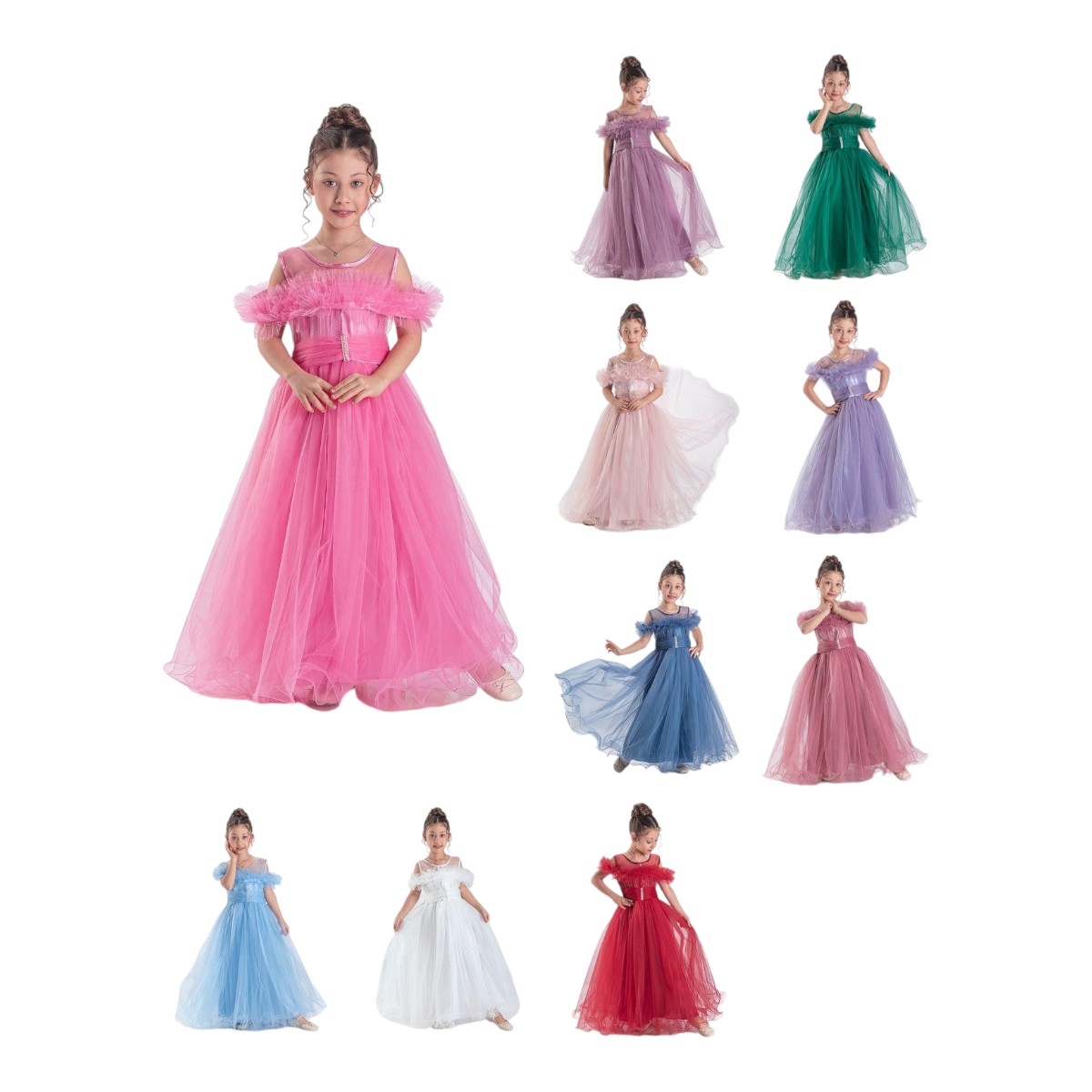 MERTOĞLU 293 9-12Y SİMLİ FIRFIRLI ABİYE