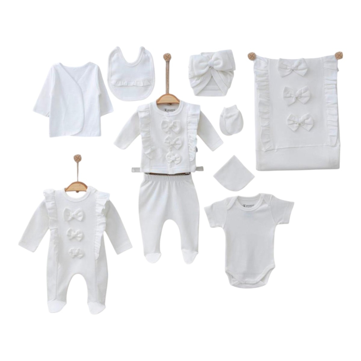 MİNİ CAYZEN 3005 0-3AY NATUREL FİYONKLU 10LU SET