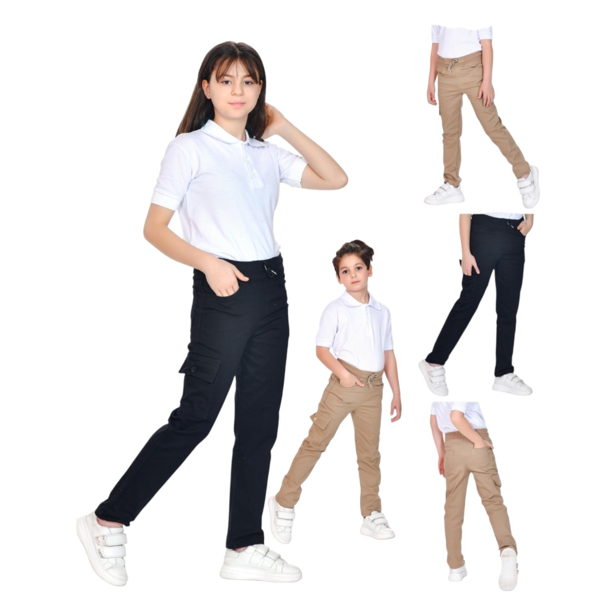 MY YOYO 6475 11-16Y KARGO DÜZ PAÇA PANTOLON
