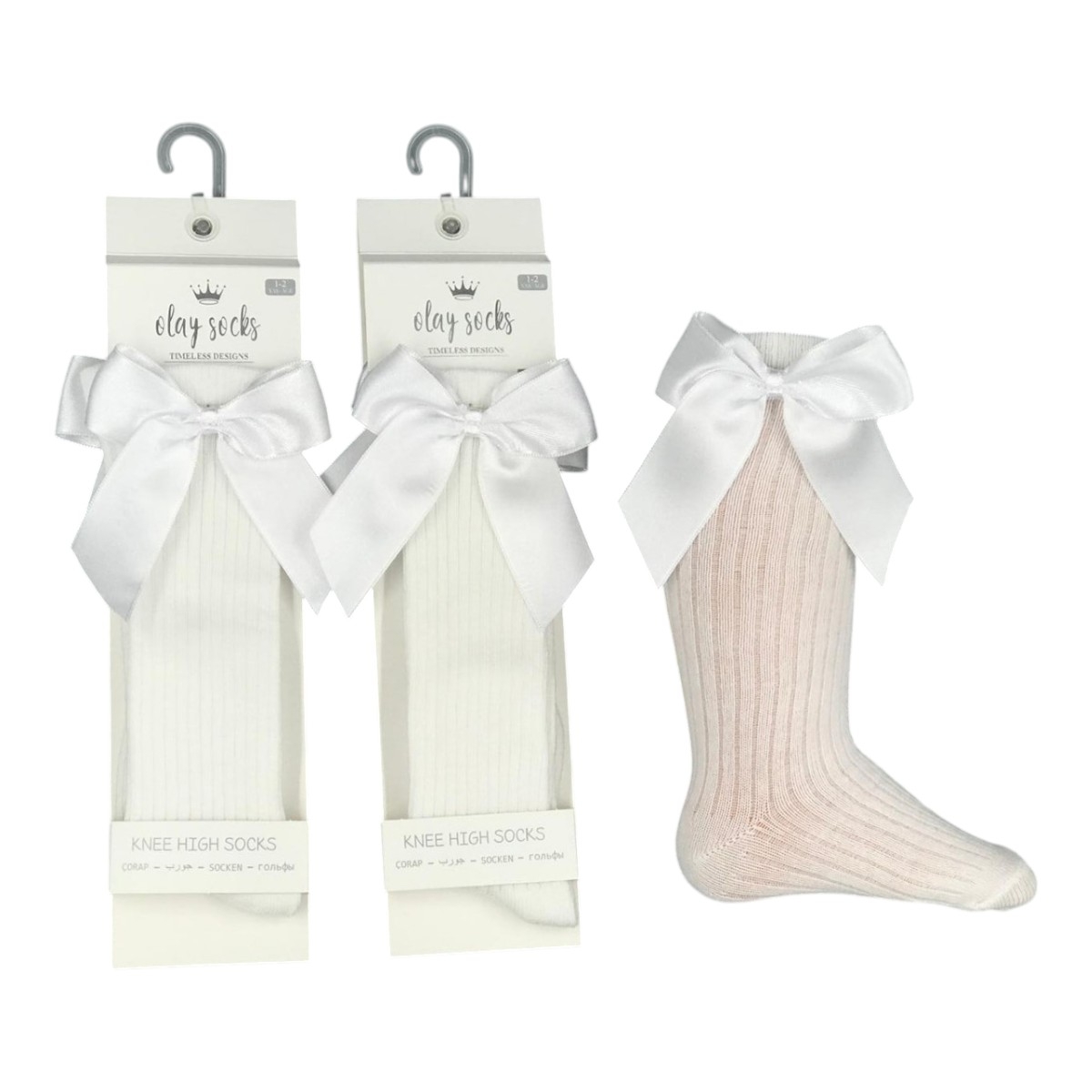 OLAY 0009 6-12AY FİYONKLU DİZALTI ÇORAP