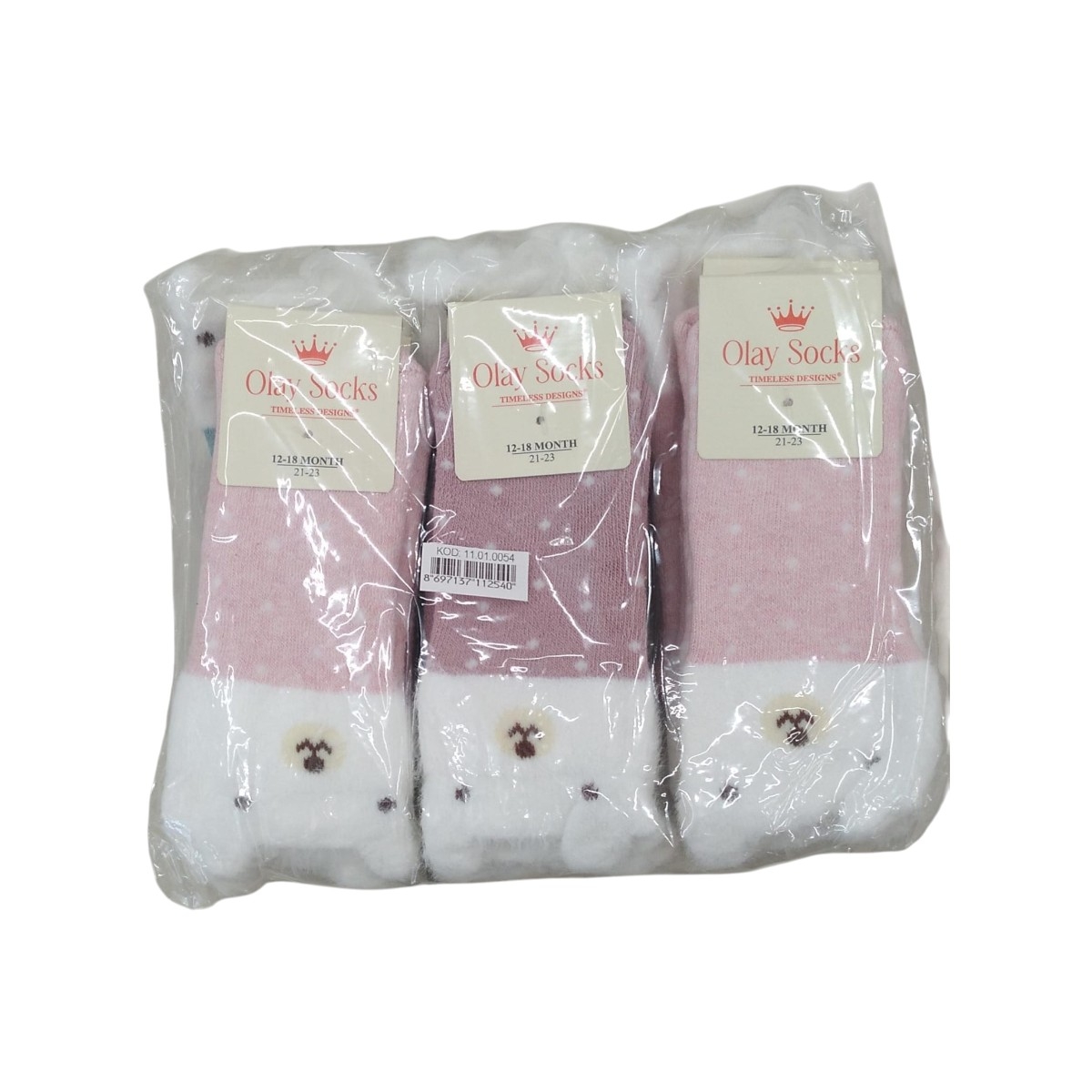 OLAY 0054-3 2-4Y SOCKS 3D KIZ ÇORAP
