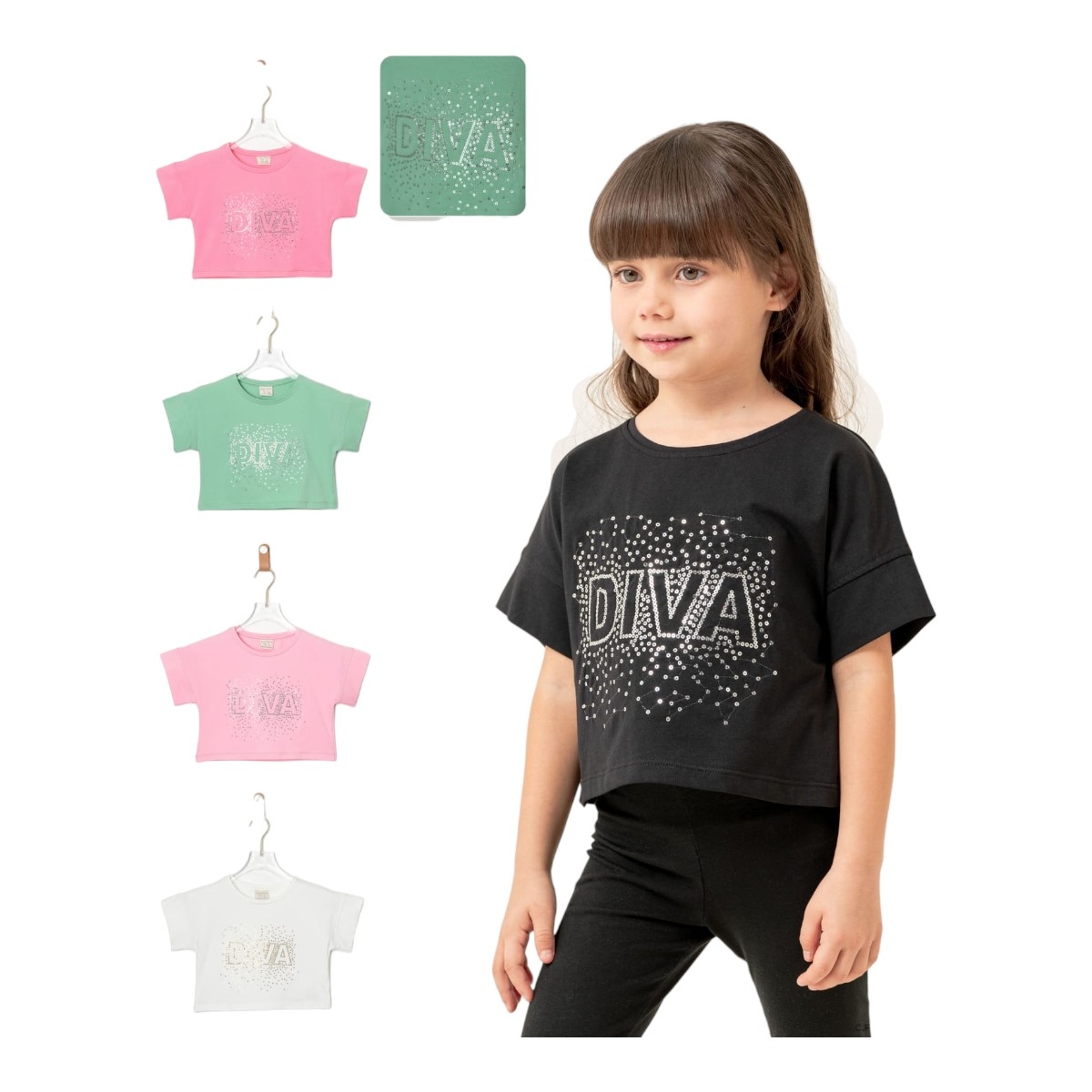 ROYA 25615 3-6Y DİVA NAKIŞLI TİŞÖRT