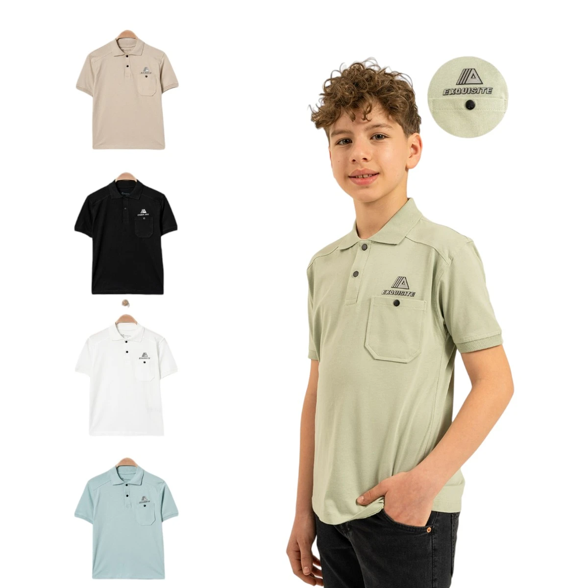 SURVİVOR 4256 16-16Y POLO YAKA CEPLİ TİŞÖRT
