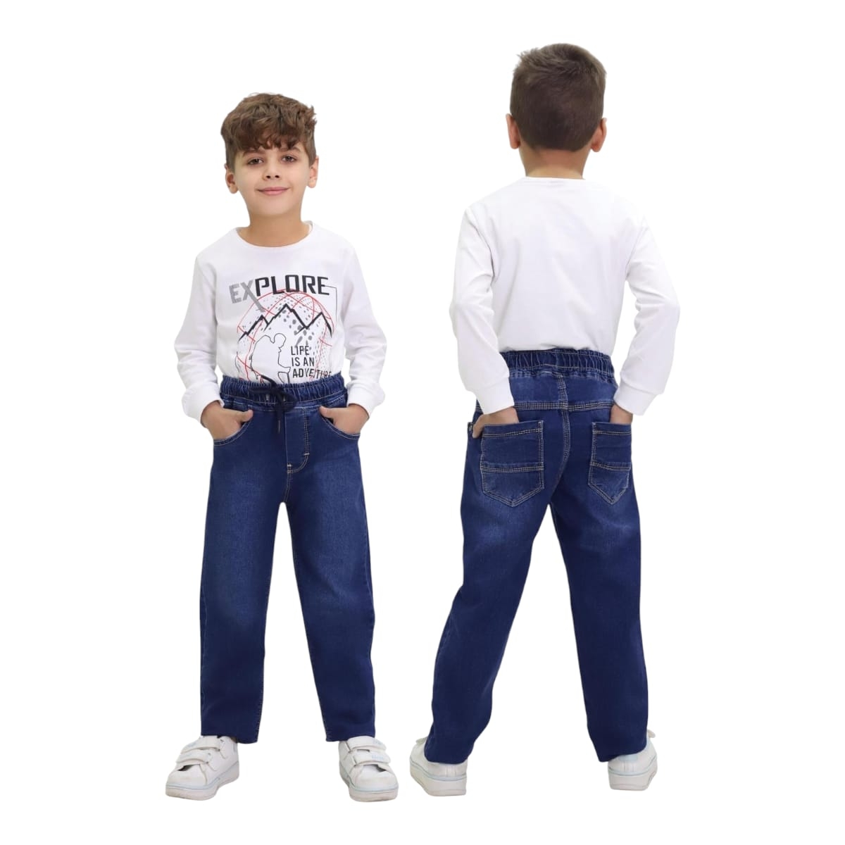 TATİ 1001-1 1-4Y LİKRALI LASTİKLİ KOT PANTOLON