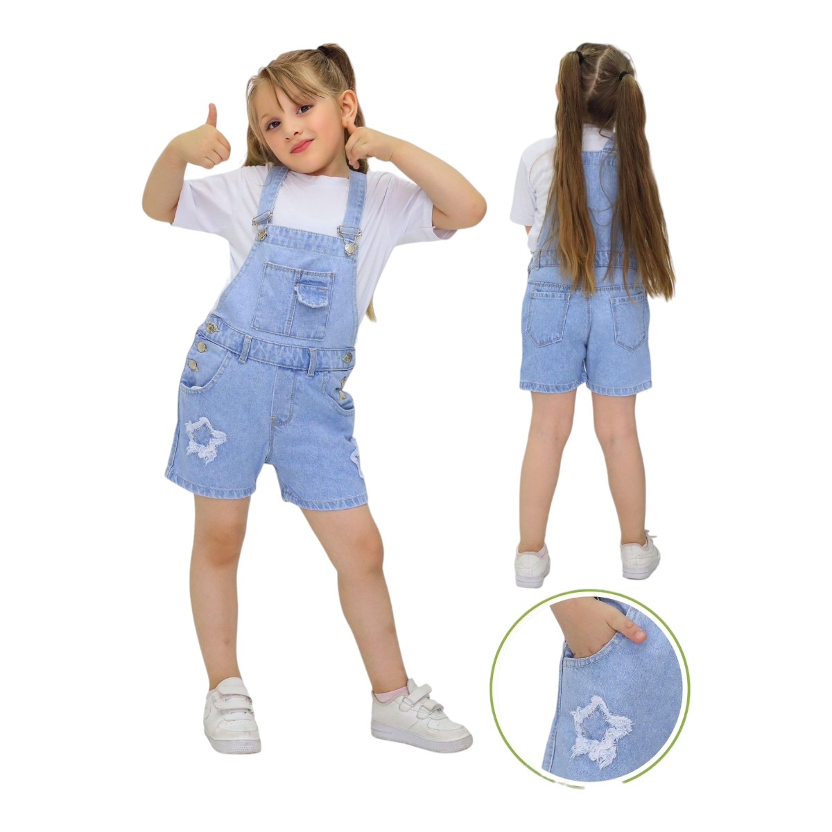 TATİ 6124 3-7Y MAVİ YILDIZLI SLOPET ŞORT