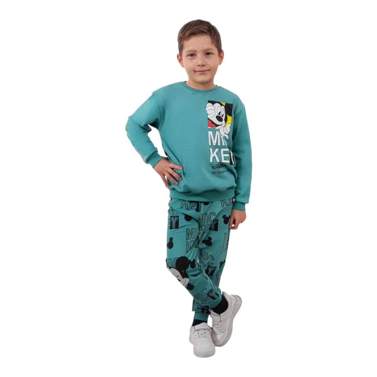 VOI 57144 3-10Y MICKEY BASKILI 2 İP ERKEK TAKIM
