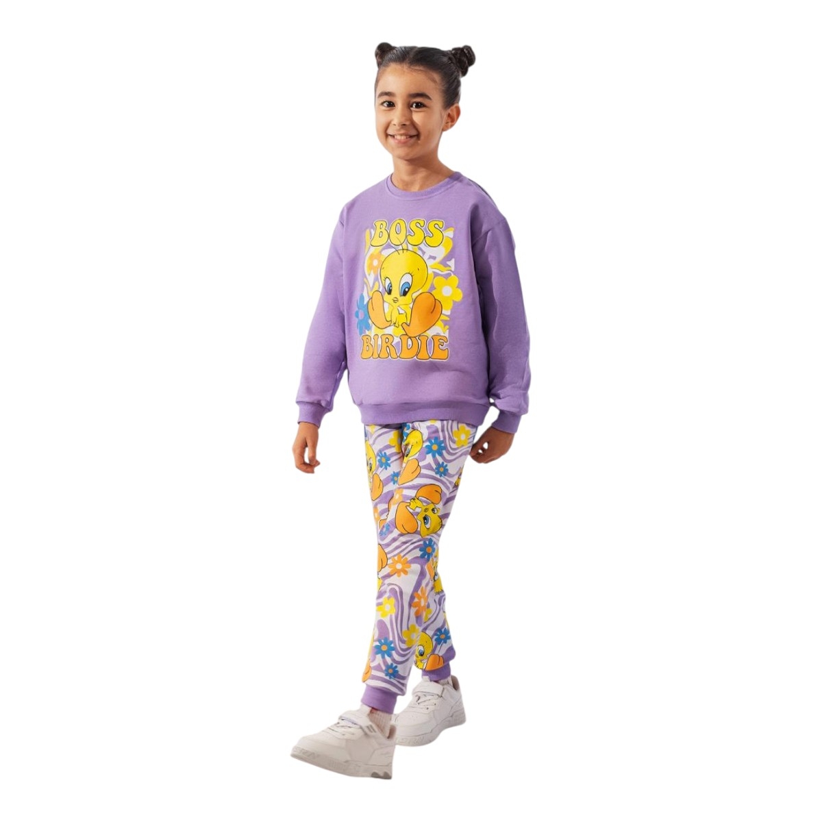 VOI 57153 3-10Y TWEETY BASKILI 2 İP KIZ TAKIM