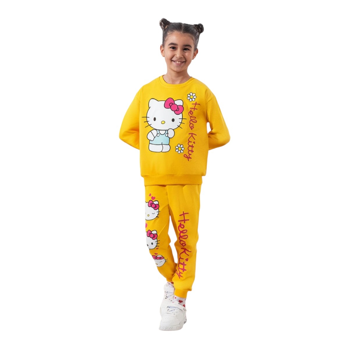 VOI 57154 3-10Y HELLO KITTY BASKILI 2 İP KIZ TAKIM