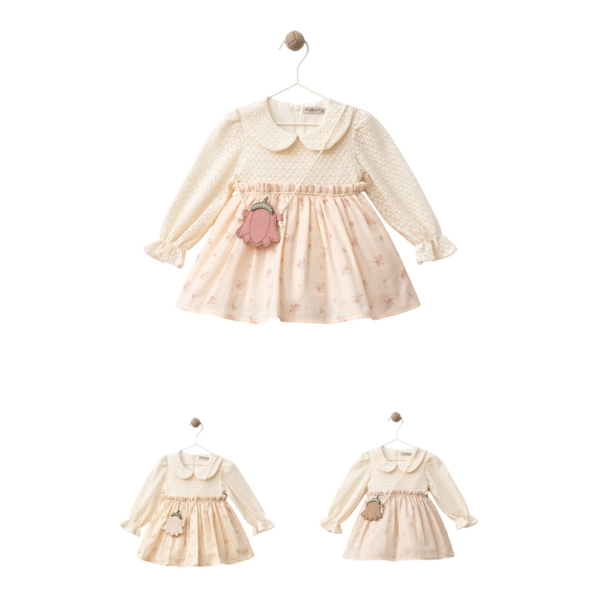 WONDRESS 1033 9-24AY ÇİÇEKLİ MÜSLİN ELBİSE