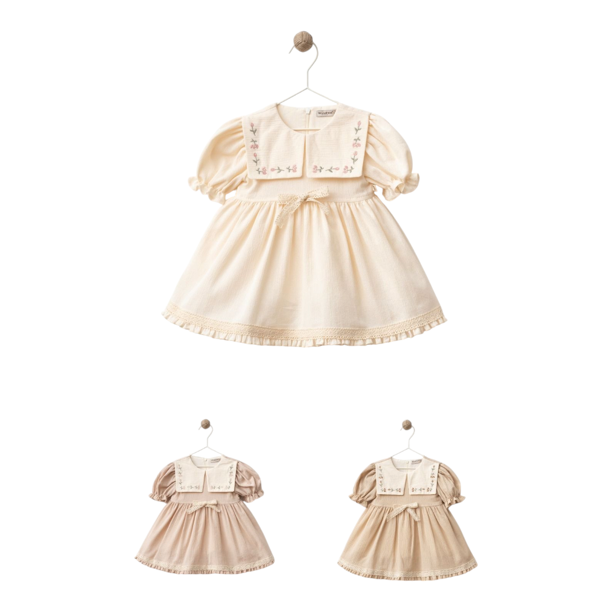 WONDRESS 1223 9-24AY KARE NAKIŞLI ELBİSE