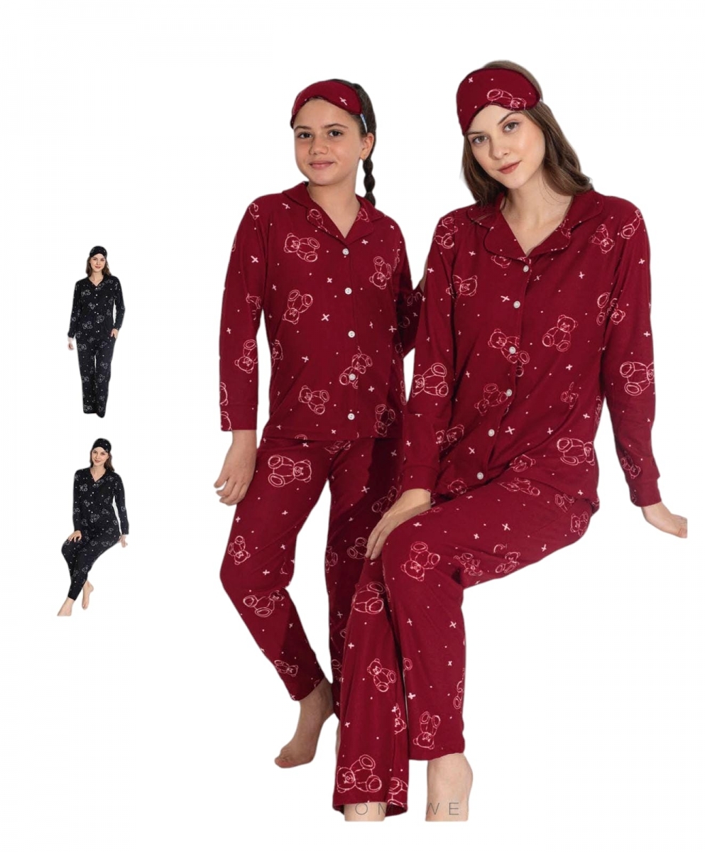 TARIK 6401-9 S-XXL AYI DESENLİ SÜET BAYAN TAKIM
