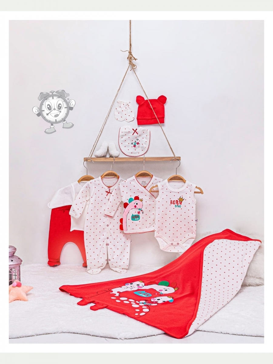 DİNO GIRL KIZ TULUMLU 10 LU SET NAR ÇİÇEĞİ