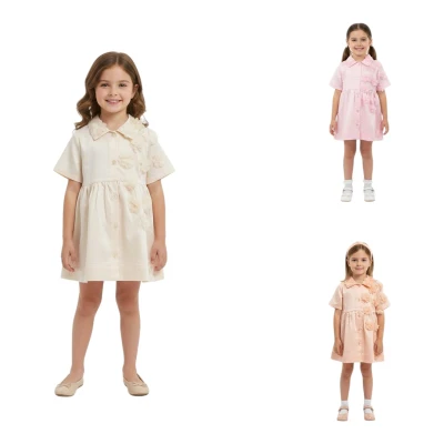 BEBİÇO 7121 2-5Y KIZ ELBİSE