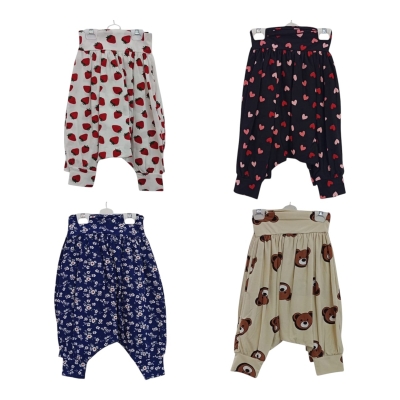 CLOWN 2024 1-5Y DESENLİ KIZ ŞALVAR