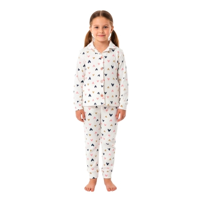 DOLAŞ 095 2-6Y RENKLİ KALP PİJAMA TAKIM