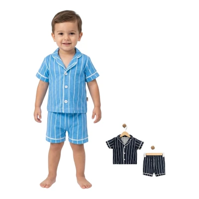 DOLAŞ 6118 6-24AY BOYUNA ÇİZGİ PİJAMA TAKIM