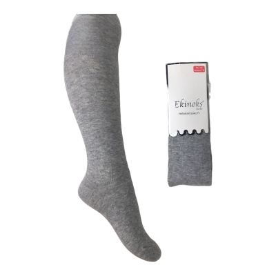 EKİNOKS 03168-3 5-6Y DÜZ PENYE GRİ KÜLOTLU ÇORAP