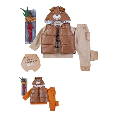 HİPPİL 5065 9-18AY DOG BASKI ERKEK 3 LÜ TAKIM