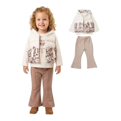 HİPPİL 7213 2-4Y LEOPAR DESEN 3 LÜ TAKIM