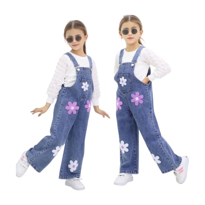 İNCİLAY 2653 3-7Y JEANS BADİLİ KOT TULUM