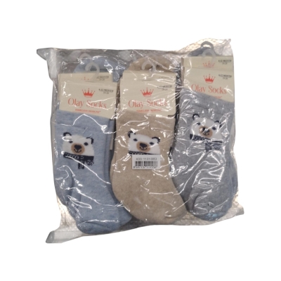 OLAY 0053 6-12AY SOCKS TEDY BEAR ÇORAP