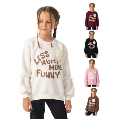 PANÇİKO 7940 5-8Y LESS WORRY BASKI SWEAT