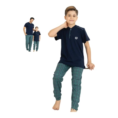 TARIK 4325 10-15Y YEŞİL EKOSE KISA KOL TAKIM