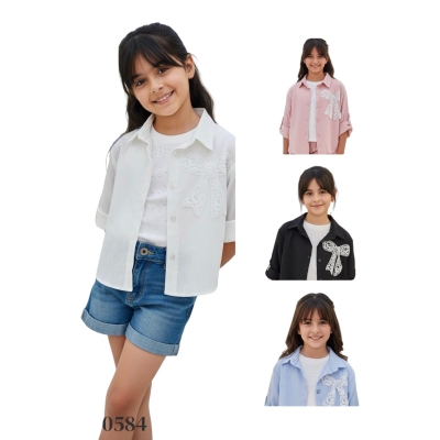 TEBESSÜM 0585 9-12Y FİYONK AKSESUARLI GÖMLEK
