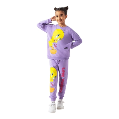 VOI 57138 3-10Y LOVE TWEETY BASKILI 2 İP KIZ TAKIM