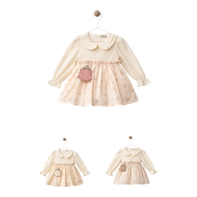 WONDRESS 1033 9-24AY ÇİÇEKLİ MÜSLİN ELBİSE